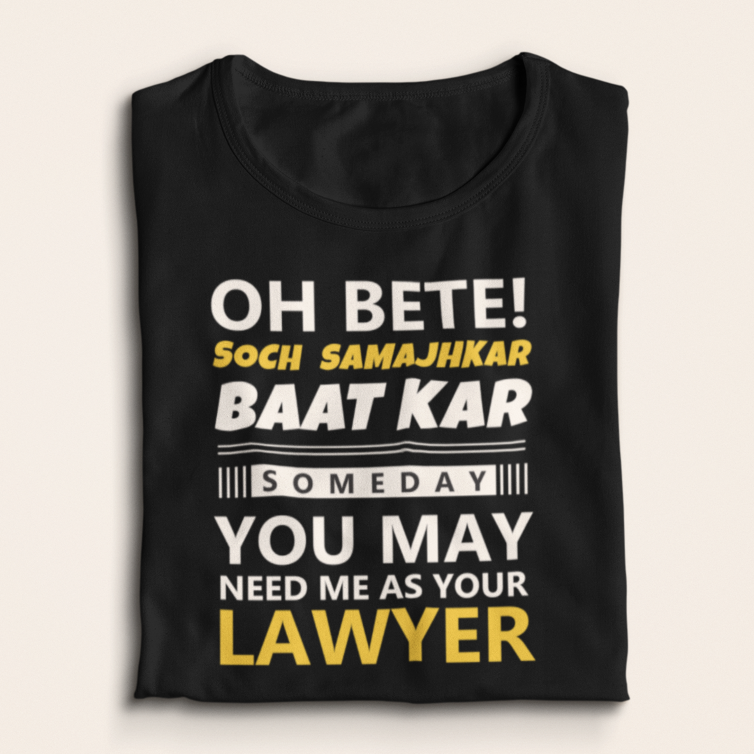 SOCH SAMAJH KAR LAWYER - Black